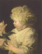 Anthony Van Dyck Portrat eines Kindes mit Vogel painting